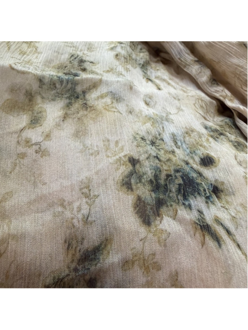 Zara Sheer Floral Tie Blouse - Size Large - Picture 14 of 14
